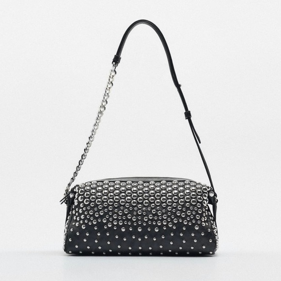 STUDDED ROCKER SHOULDER BAG - Picture 3 of 9
